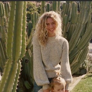 Doen Lulu Mock Neck Sweater Oatmeal